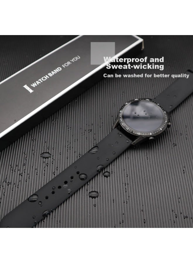 Watchbond Compatible With Huawei Watch Gt5/gt4/3/2/buds, Reverse Buckle, Skin-friendly Silicone, Replacement Strap For Watch4/3/2/pro, Gt2e Men's Sports Style, 46mm Wristband - Image 3