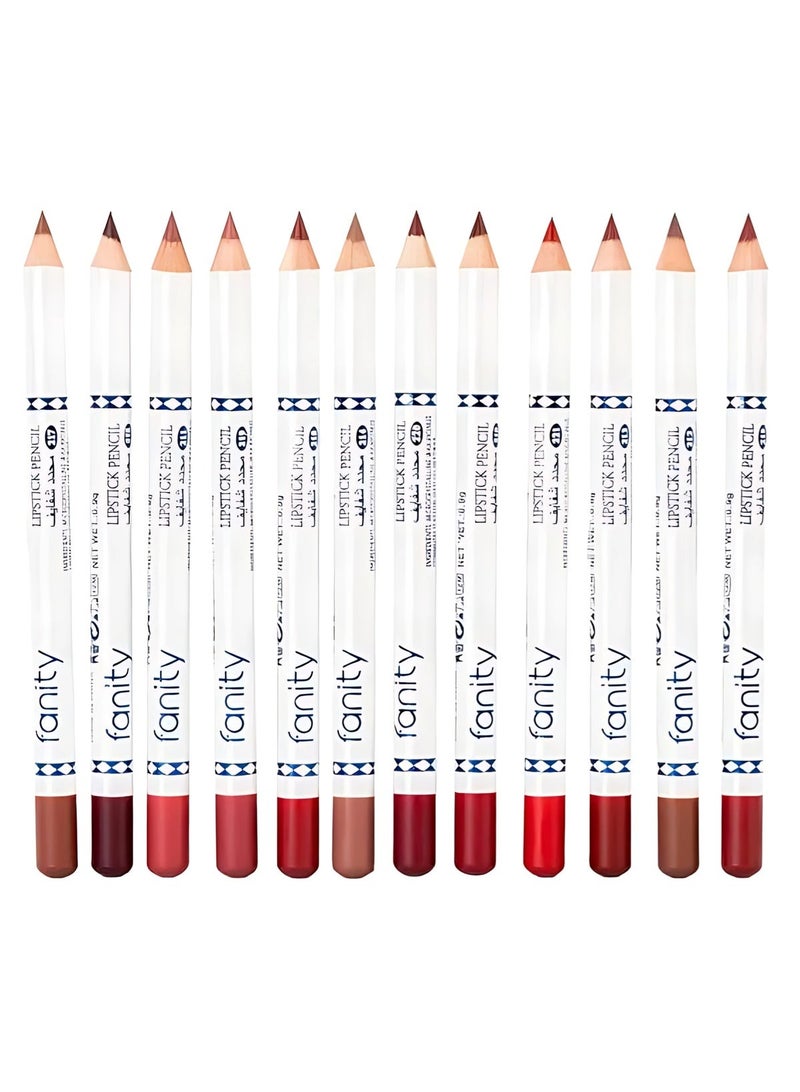 FANITY 12-Piece Lip Liner Set Multicolour - Image 1