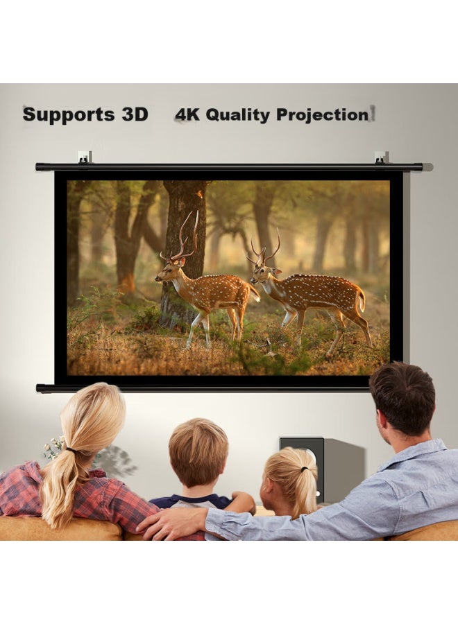 ديلي Deli 72 بوصة 16:9 حائط بلاستيكي أبيض بسيط مثبت على الحامل بدون حامل أو شاشة، متوافق مع أجهزة عرض Jianuo وXgimi وDangbei وXiaomi - Image 5