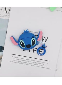 STITCH Compatible with Stitch AirPods PRO Case 1/2, Protective Silicone Cute Funny Kawaii for Stitch AirPods Case, Kids Teens Boys Girls Cartoon 3D Cover for AirPods Case Stitch with Ring (Big Ear Blue Stitch)  - Image 4