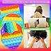 Multipurpose Go Multipurpose 4 Pack Rainbow Pop it Fidget Toy Bubble Sensory Toy for Kids and Adults Stress Reliever 4 Shapes PoppersHeart Circle Octagon Square Pressure Relieving - Image 4