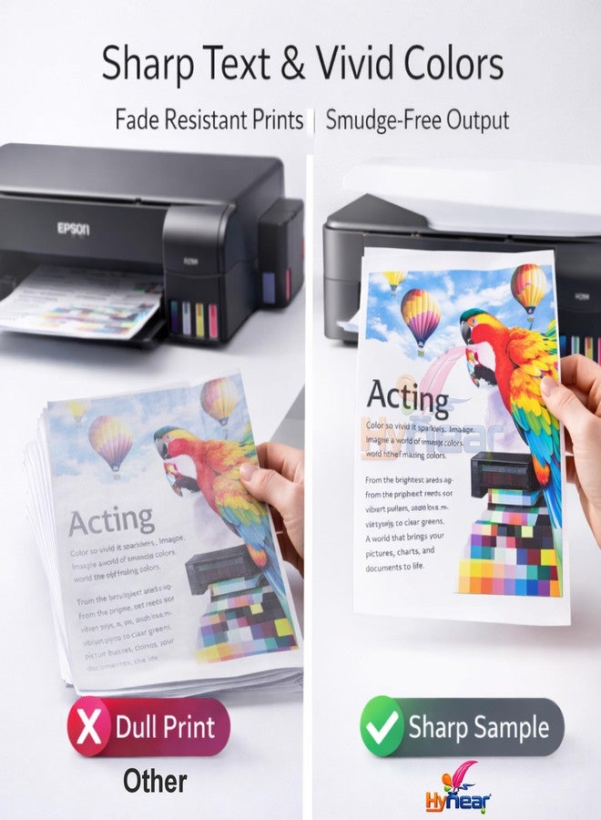 Hynear 003 Ink Refill for Epsan EcoTank L1110, L3100, L3110, L3115, L3116, L3150 Printers | Black + Color Combo 70ML Each | High Yield Dye Ink for Smooth Printing 4 Color - Image 5