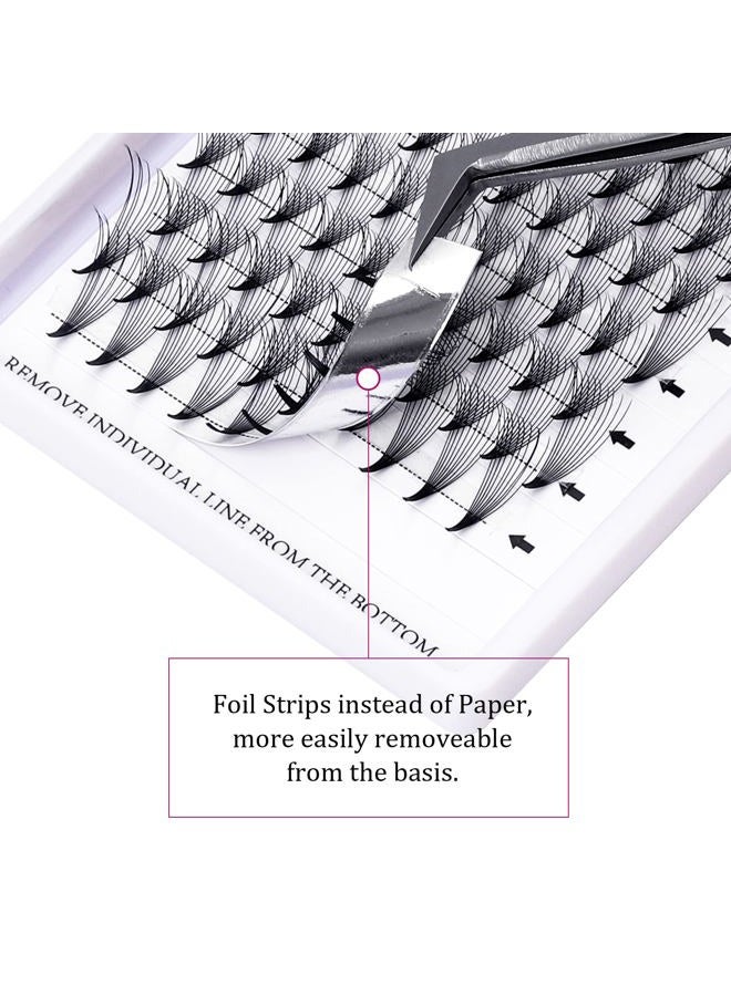 FADLASH Volume Lash Extensions 10D 0.07 Premade Fans D Curl 9mm Premade Volume Eyelash Extensions Short Stem Premade Lashes Volume Lashes (10D-0.07-D, 9mm) - Image 4