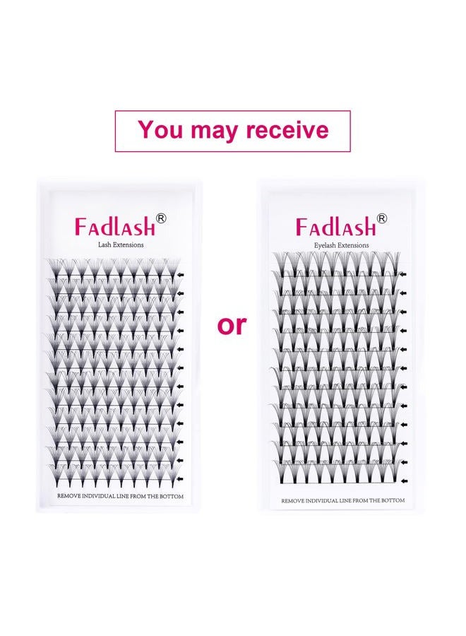 FADLASH Volume Lash Extensions 10D 0.07 Premade Fans D Curl 9mm Premade Volume Eyelash Extensions Short Stem Premade Lashes Volume Lashes (10D-0.07-D, 9mm) - Image 2