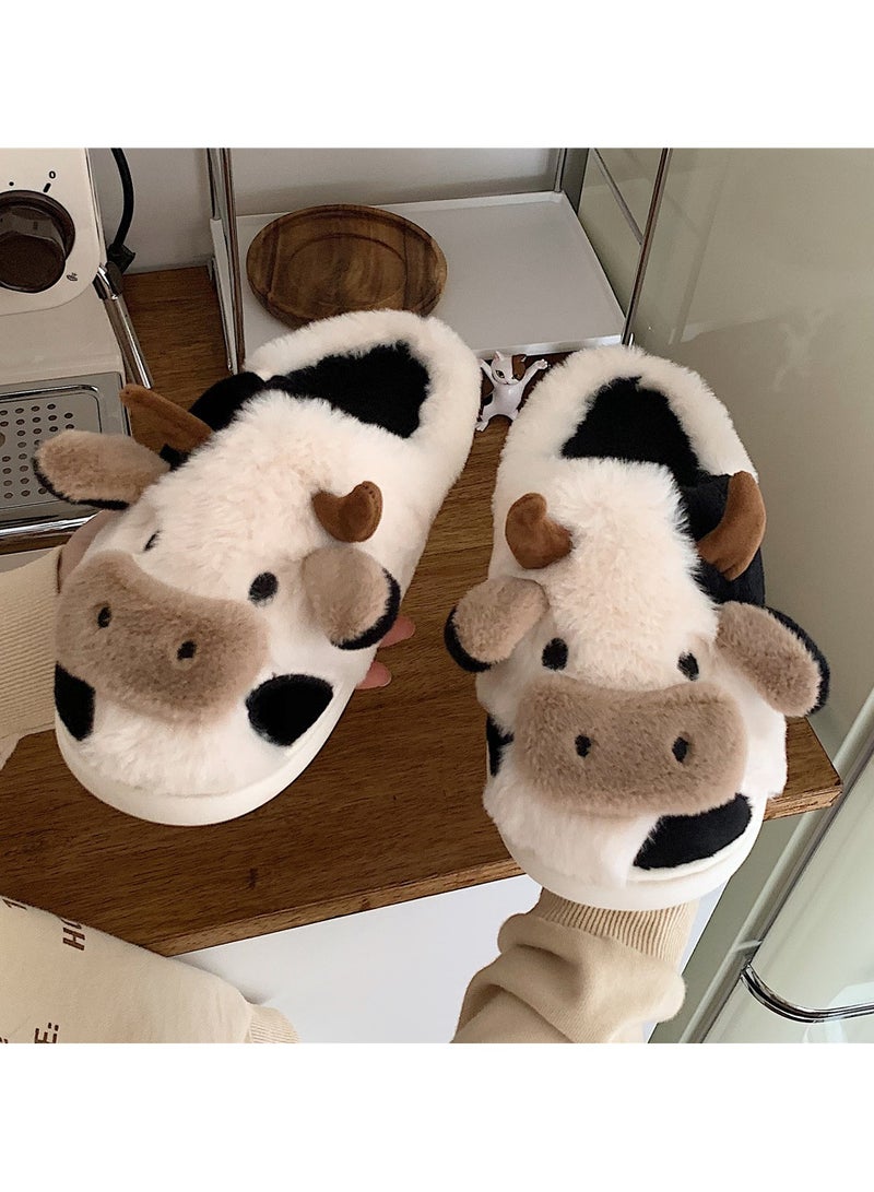 ‘Arabian-inspired Dubai Cow Plush Slippers - Halal-certified luxury home shoes with non-slip soles, post-natal warmth, Eid gifts - available for UAE homes, mosques and 5-star hotels’ - Image 3