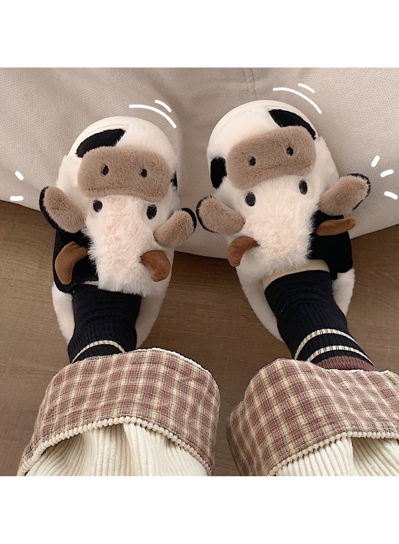 ‘Arabian-inspired Dubai Cow Plush Slippers - Halal-certified luxury home shoes with non-slip soles, post-natal warmth, Eid gifts - available for UAE homes, mosques and 5-star hotels’ - Image 4