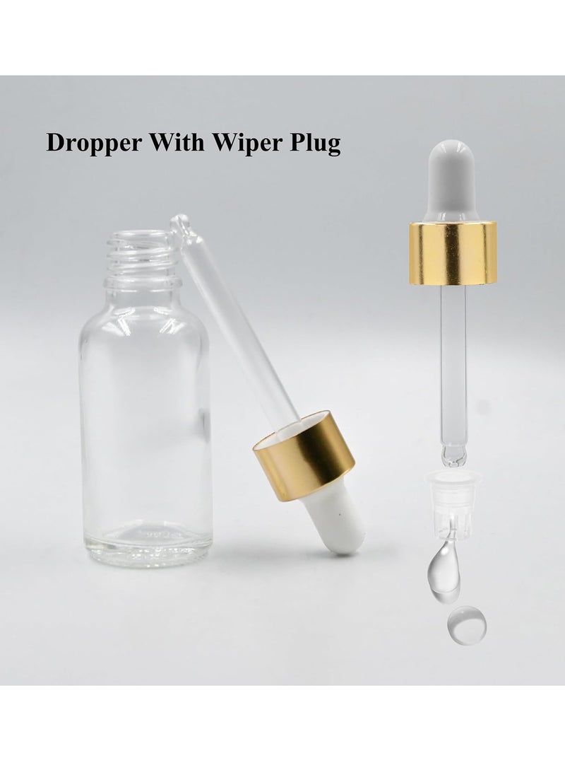BOTTLE BRIGHT - 30ml Clear Refillable Empty Glass Bottles with Dropper for  Essential Oils Aromatherapy Blends Perfume - 3 Pieces - Image 1