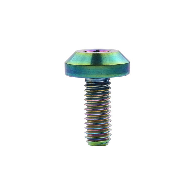 Wanyifa Titanium M6 x15 20 25 30 35mm Bolt Screw for Bicycle Motorcycle Disk Brake Bolt Pack of 5 M6x15mm Ranibow - Image 4