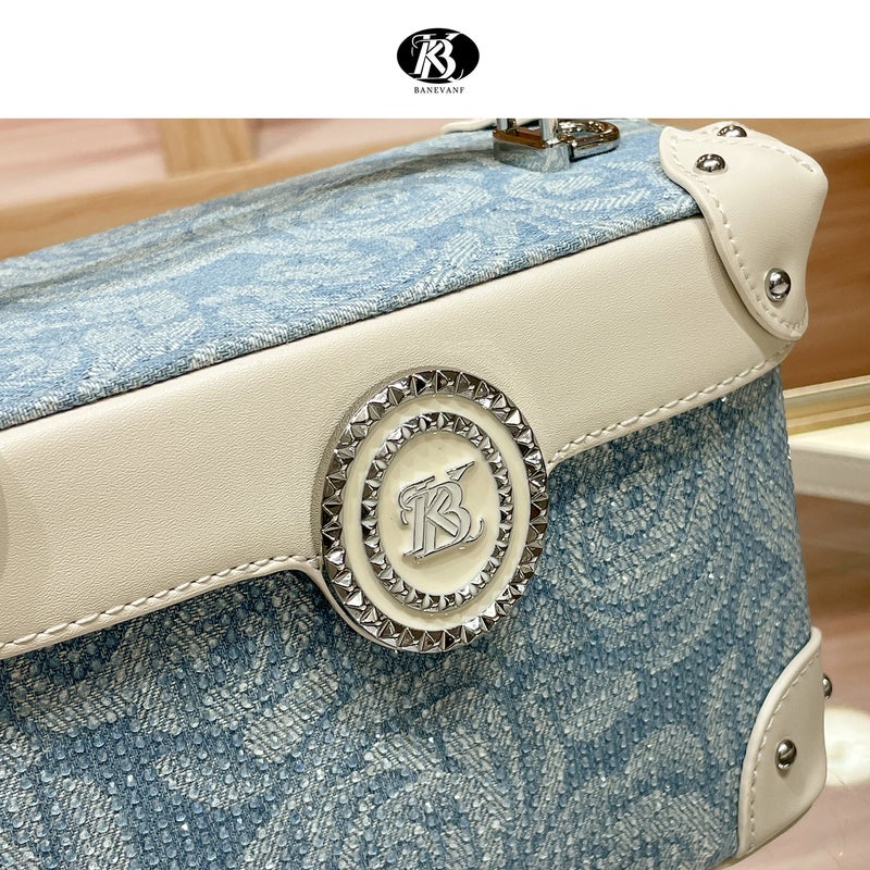 2026 New High-End Rose Orchid Diamond-Encrusted Box Bag, Fashionable And Versatile Single Shoulder Crossbody Handbag For Women 8568 - Image 3