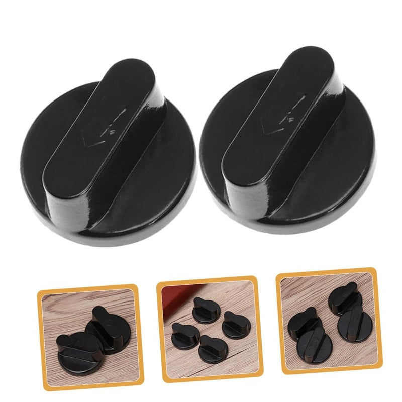 Universal Black Gas Stove Knobs 2Pcs Replacement Durable Control Knobs Easy to Install - Image 4