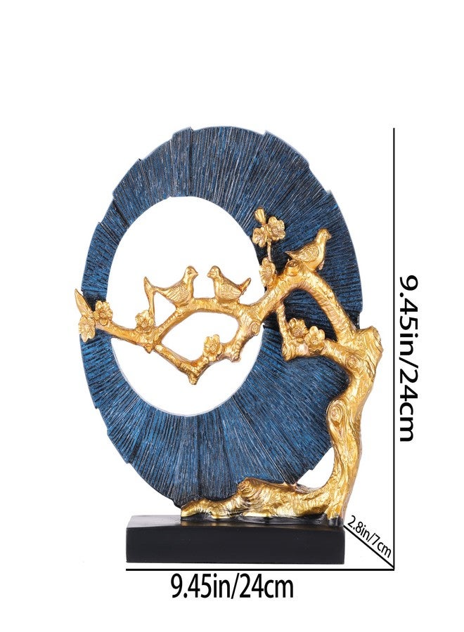 DOVDOV Gold Bird Statue Decor, Gold and Blue Home Decor, Bird Sculpture Home Decor for Bookshelf Office Shelf On Shelf Coffee Table TV Cabinet Entryway Entryway Decor. - Image 2