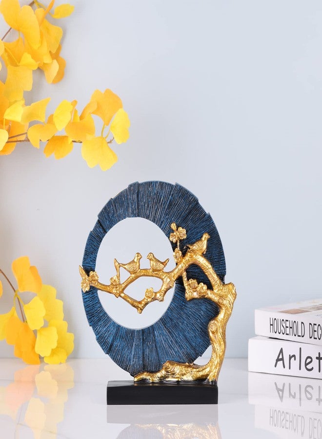 DOVDOV Gold Bird Statue Decor, Gold and Blue Home Decor, Bird Sculpture Home Decor for Bookshelf Office Shelf On Shelf Coffee Table TV Cabinet Entryway Entryway Decor. - Image 3