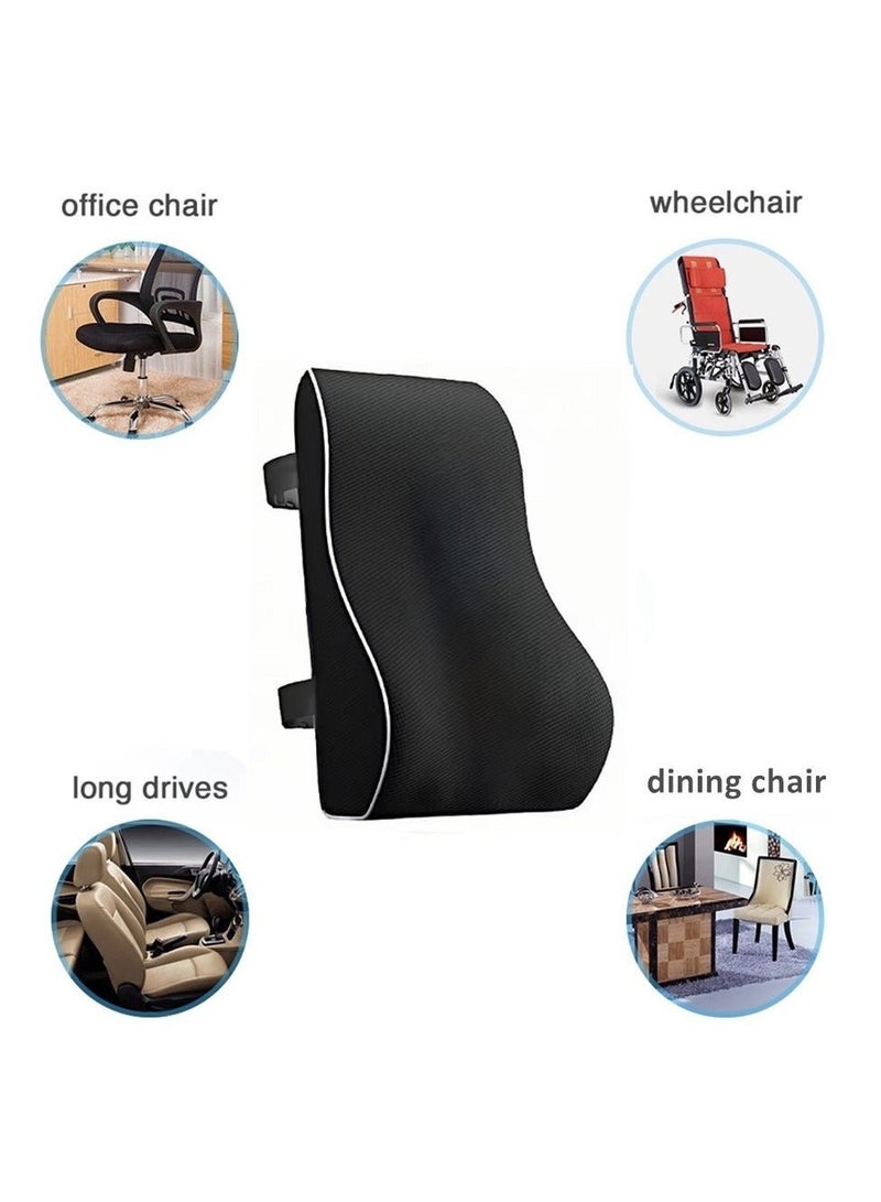 السيميا وسادة دعم أسفل الظهر لكرسي المكتب، مسند ظهر مريح للعظام، أساسيات المكتب والمنزل، وسادة دعم ظهر من إسفنج الذاكرة للسيارة، وسائد كرسي المكتب، تخفيف آلام الظهر وتحسين الوضعية، غطاء شبكي بأشرطة مزدوجة قابلة للتعديل - Image 5