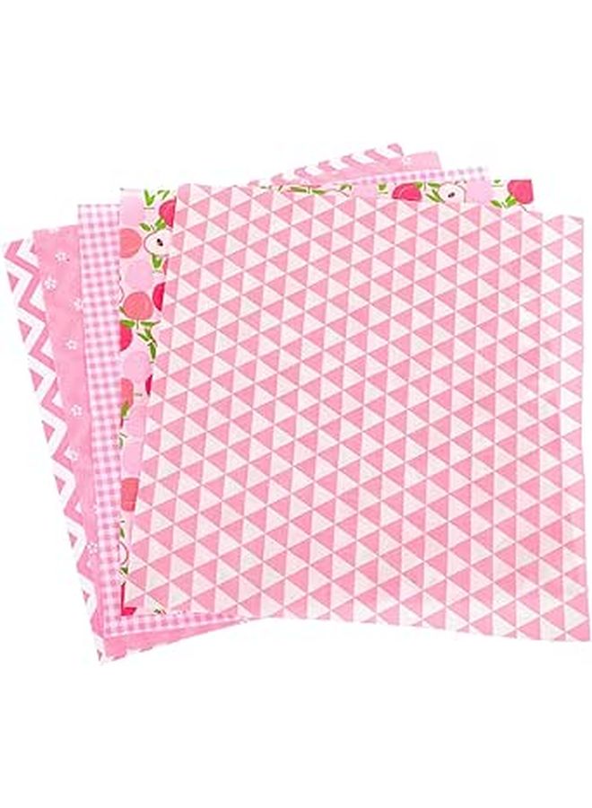 قطع قماش قطن خفيفة باللون الأحمر الفاتح 100 مربع 25x25 سم حزمة للخياطة DIY الترقيع - Image 1