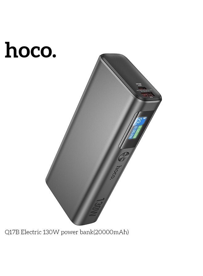hoco. Q17B Fast Charging 130W Power Bank 20000mAh Aluminum Alloy Shell(Black) - Image 2