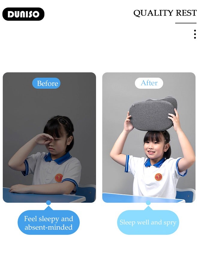 DUNISO Memory Foam Desk Pillow Nap Pillow for Office School Versatile Use Slow Rebound Desk Nap Pillow for Traveling Travel Essentials  for Napping in Work - Image 4