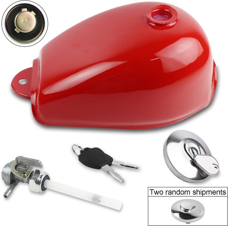 FLYPIG Fuel Gas Tank for Honda Mini Trail Z50 Z50J Z50R with Cap, Keys, and Petcock - Red - Image 5