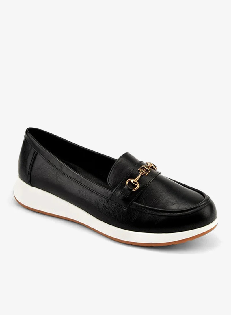 Flora Bella By Shoexpress Metal Accent Slip-On Loafers