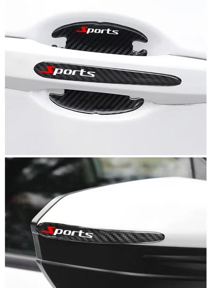 Tagkita Carbon Fiber Car Door Handle Protector – Scratch Resistant Invisible Paint Protection Film, Anti-Yellowing Waterproof Door Cup Scratch Guard, Universal Fit Car Accessories - Image 3