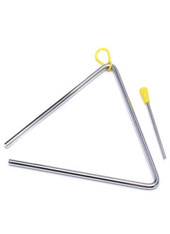 Y&D Musical Steel Triangle Percussion Instrument with Striker for Adults Kids Dinner Bell Small Instruments 8 Inch  - Image 3