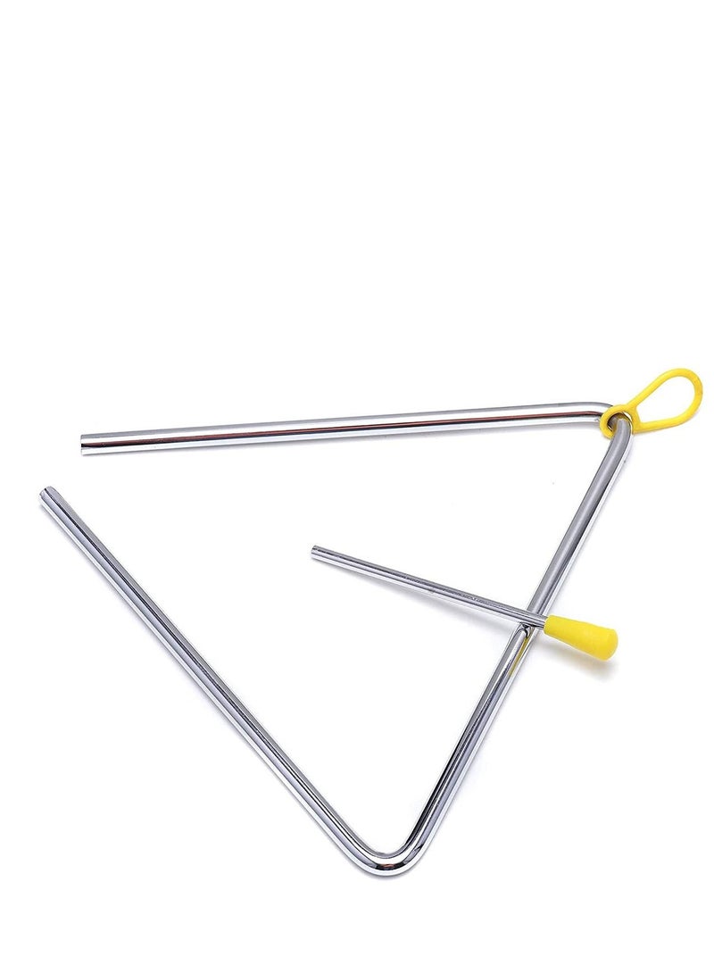 Y&D Musical Steel Triangle Percussion Instrument with Striker for Adults Kids Dinner Bell Small Instruments 8 Inch  - Image 4