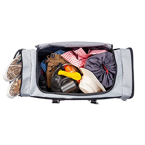 Jetstream Heavy Duty Multi Pocket Large Sports Gym Equipment 3-Pocket Travel Duffel Bag (32 Inch, Grey) - Image 3