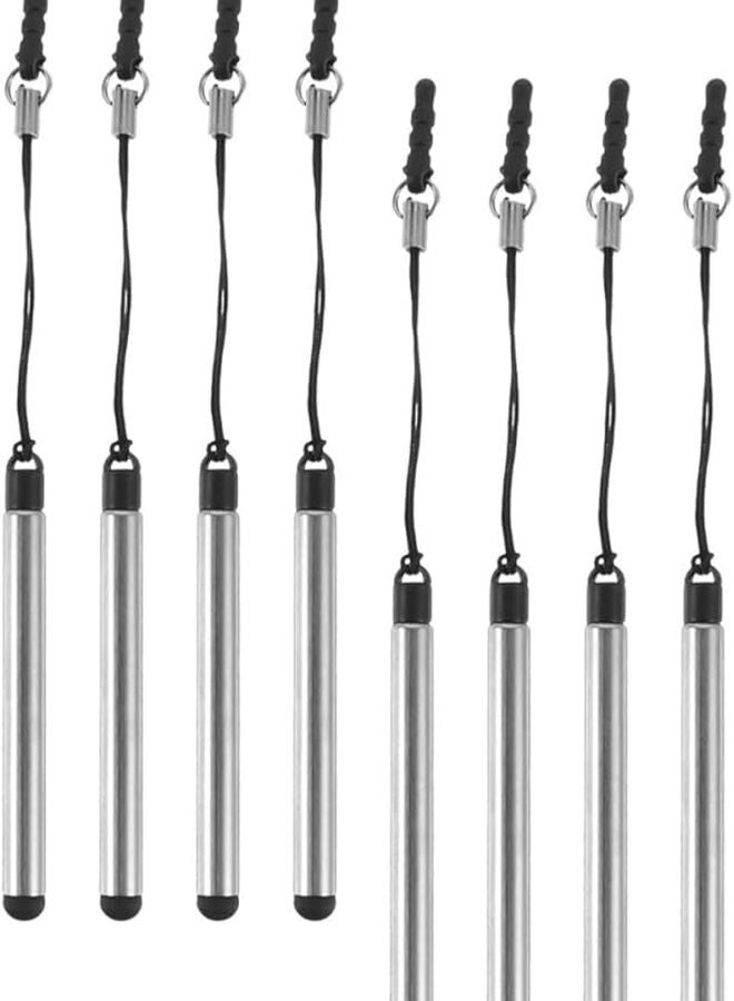 8Pcs Retractable Stylus Pen for Touchscreen Devices Lightweight Portable for Phone Tablet - Image 1