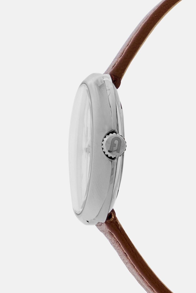 Furla Women WW00005001L1 Cosy Leather Strap Watch 32 mm, Brown  - Image 4
