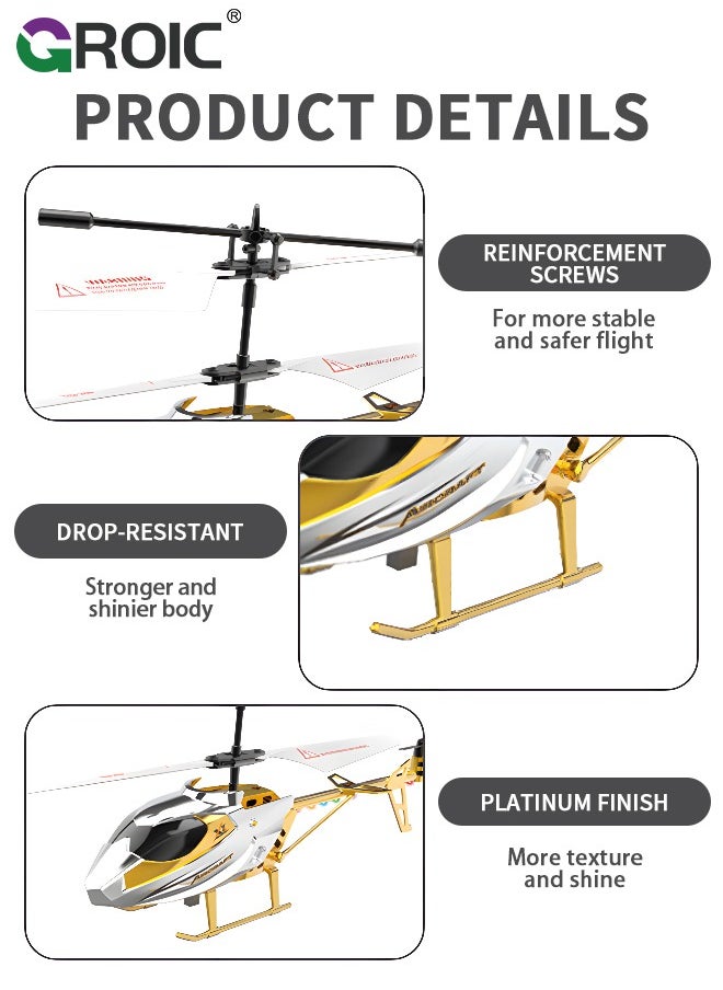 GROIC Remote Control Helicopter, RC Helicopter with 7 LED Light and Altitude Hold, One Key Take Off/Landing, Mini Helicopter Remote Helicopter Toys for Adults Kids, Model Helicopter  - Image 4