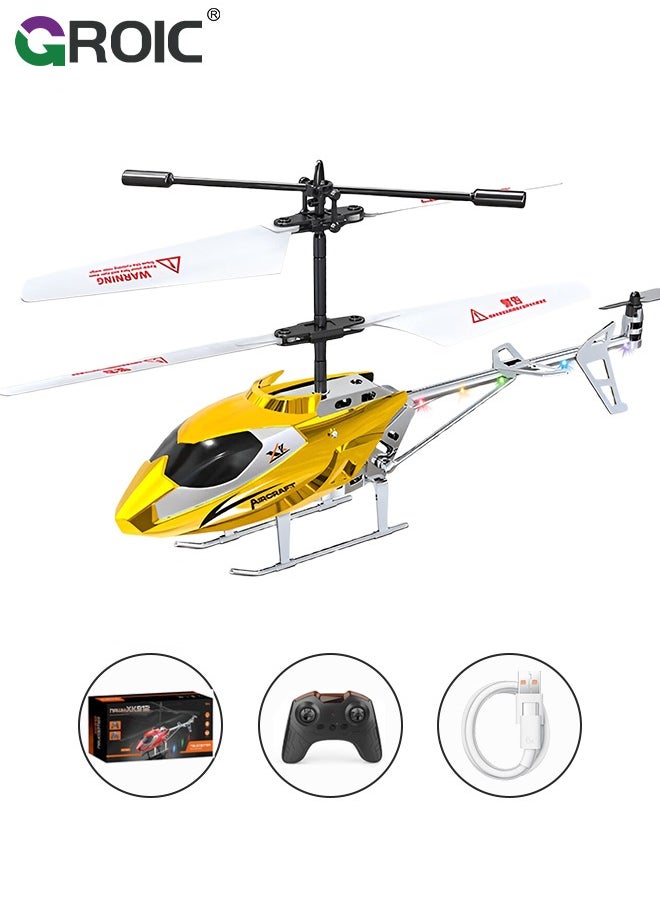 GROIC Remote Control Helicopter, RC Helicopter with 7 LED Light and Altitude Hold, One Key Take Off/Landing, Mini Helicopter Remote Helicopter Toys for Adults Kids, Model Helicopter  - Image 1