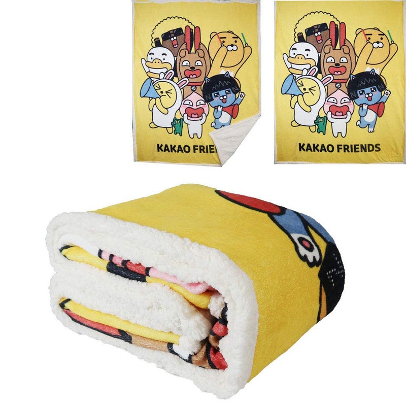 JPI Kakao Together Sherpa Flannel Fleece Throw - Image 1