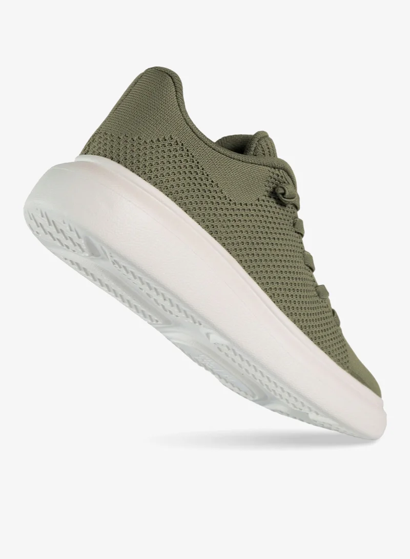 DUOZOULU Dark Olive CO Classic Wool Platform Sneaker  | Best Price UAE
