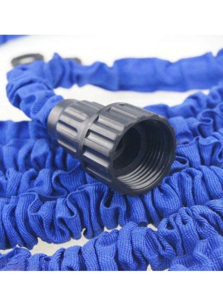 Alissa - Magic Garden Hose 100Ft Latex Hose With Brass Connector Hose With Brass Connector and spray nozzleExpandable Water Hose Extendable and Easy to Carry Gardenting Car Wash Blue - Image 1