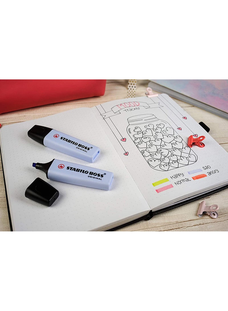 STABILO Highlighter Pen - Boss Original Pastel Box of 10 Cloudy Blue , for Journal Planner , Drawing illustrations , Note Taking - Image 5