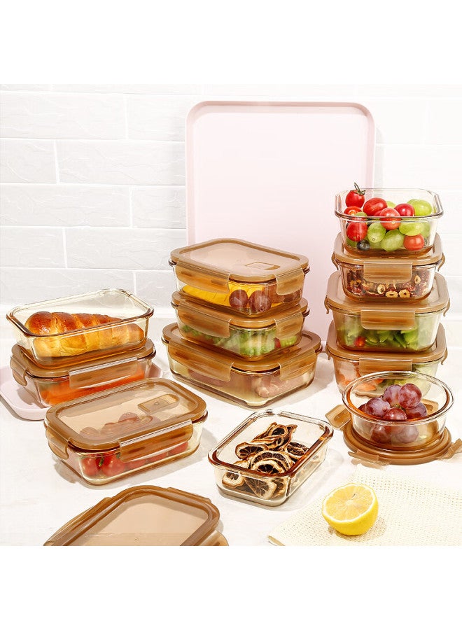 Cilock Heat-resistant Glass Food Storage Box Microwave Lunch Box With Heating Bento Box For Work Students Meal Box Separation+round+bag - Image 5