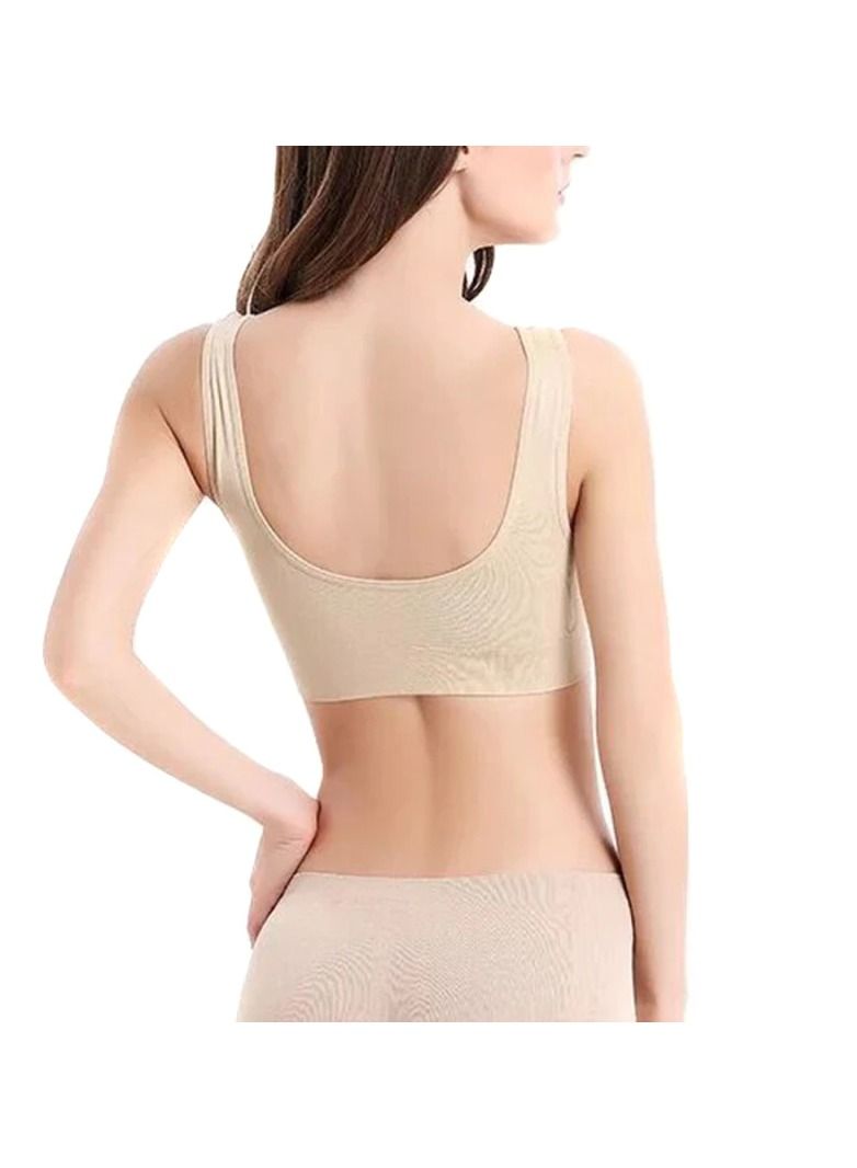 DubaiGallery Women's Seamless High Impact Sports Bra with Removable Cups High Support Workout Yoga Bra Cut Back Activewear - Image 4