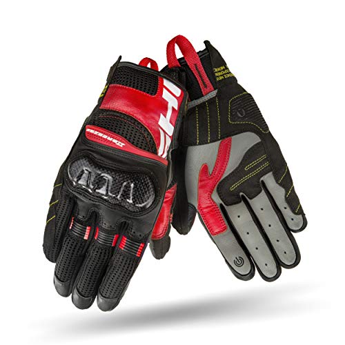 SHIMA X-BREEZE 2 Motorcycle Gloves for Men - Ventilated, Touchscreen, Summer Biker Riding Gloves Textil with Carbon Knuckle Protector, Reinforced Palm (Red, L) - Image 3