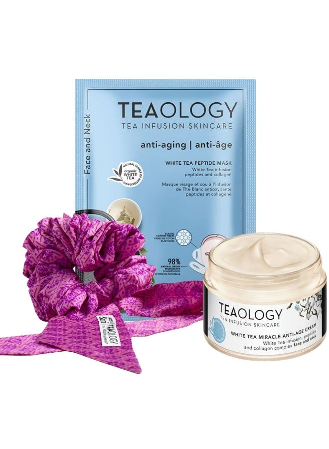 Teaology White Tea Miracle Cream 50mL + Peptide Mask 1 un. + Scrunchie 1 un. - Image 1