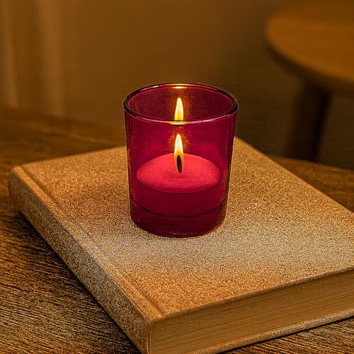 Pure Source India Multicolor Glass Votive Tealight Candle Holders - Living Room Side Table Home Decoration (Glass, Pack of 12 - Image 2