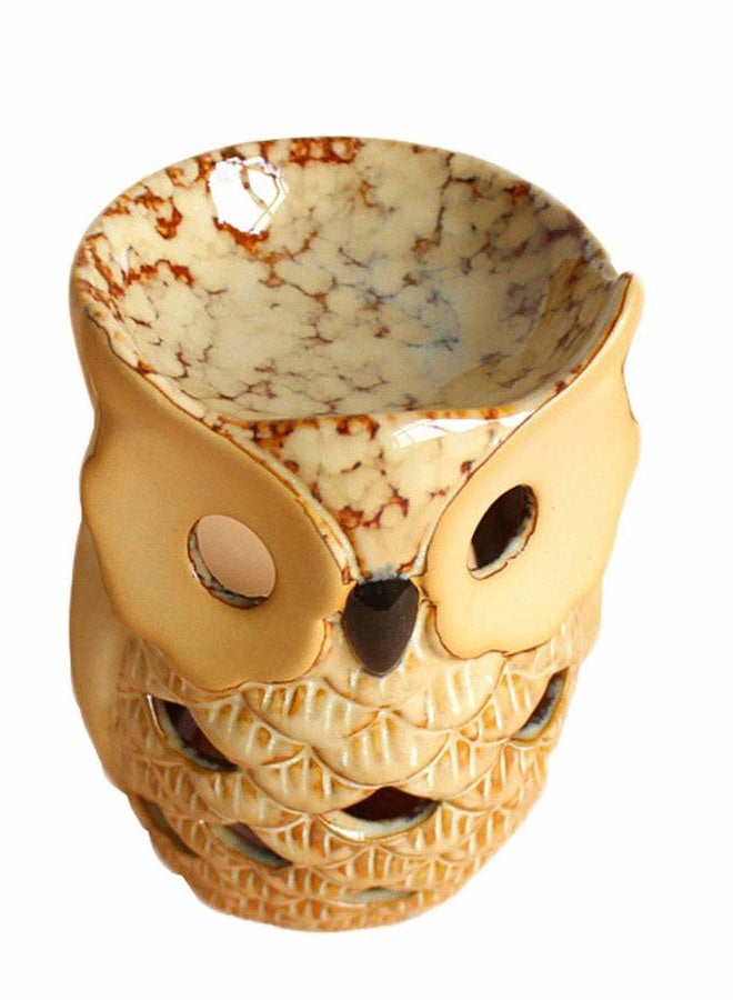 MONMOB 4.7 Inch Ceramic Owl Oil Warmer Aromatherapy Burner/Tea Light Candle Holder Oil Burner/Essential Oil Warmer Candle Holder/Wax Warmer (A) - Image 5