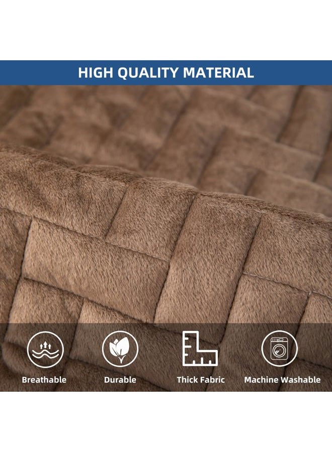 Eismodra Recliner Chair Covers,Recliner Covers That Stay in Place,Washable Recliner Slipcover for Large Recliner 3 Seater Sofa Couch Living Room Loveseat,Light Brown 23 x 39 inches (Only 1 Piece) - Image 3