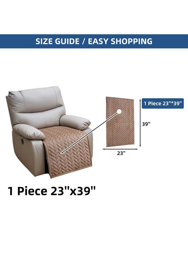 Eismodra Recliner Chair Covers,Recliner Covers That Stay in Place,Washable Recliner Slipcover for Large Recliner 3 Seater Sofa Couch Living Room Loveseat,Light Brown 23 x 39 inches (Only 1 Piece) - Image 5