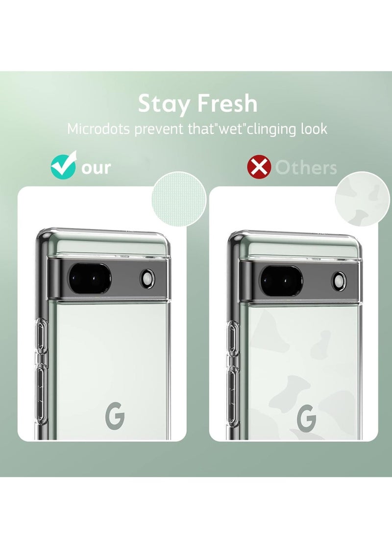 Techie Google Pixel 6a TPU Soft Corner Ultra Slim Clear Case Shockproof Anti Fingerprint Transparent Protective Back Cover - Image 5