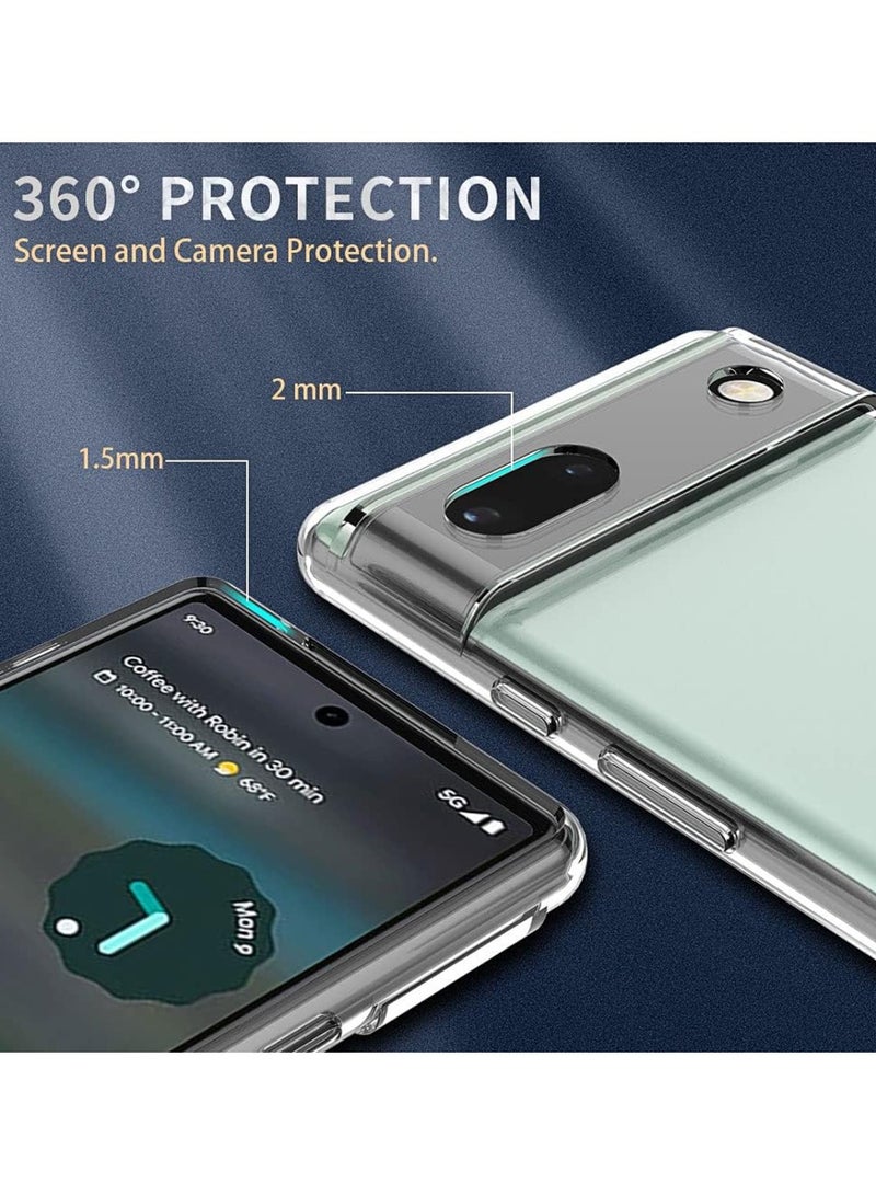 Techie Google Pixel 6a TPU Soft Corner Ultra Slim Clear Case Shockproof Anti Fingerprint Transparent Protective Back Cover - Image 3