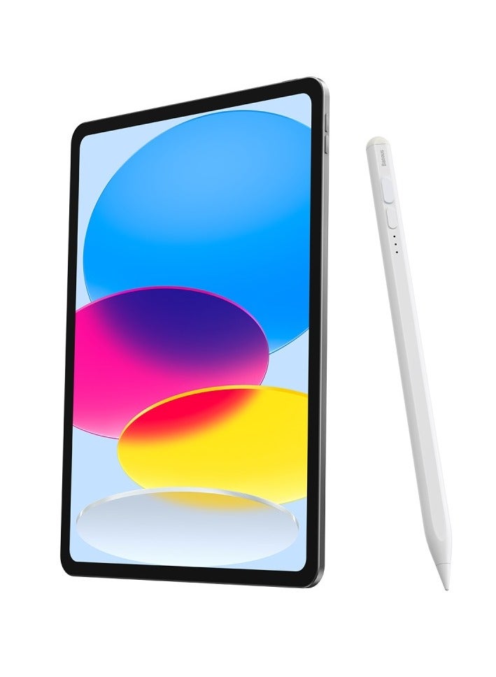 Baseus Stylus Pen For iPad 2018-2022, Quick Charging iPad Pencil With Tilt Sensitivity & Palm Rejection, Magnetic Attraction, Compatible iPad Air 3/4/5, iPad Mini 5/6, iPad 6-10 Gen, iPad Pro 11"/12.9" White - Image 1