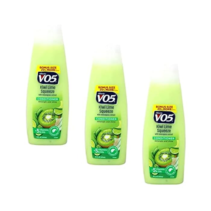 Alberto Vo5 Herbal Escapes Kiwi Lime Squeeze Conditioner, 15 Ounce (Pack of 3) - Image 1