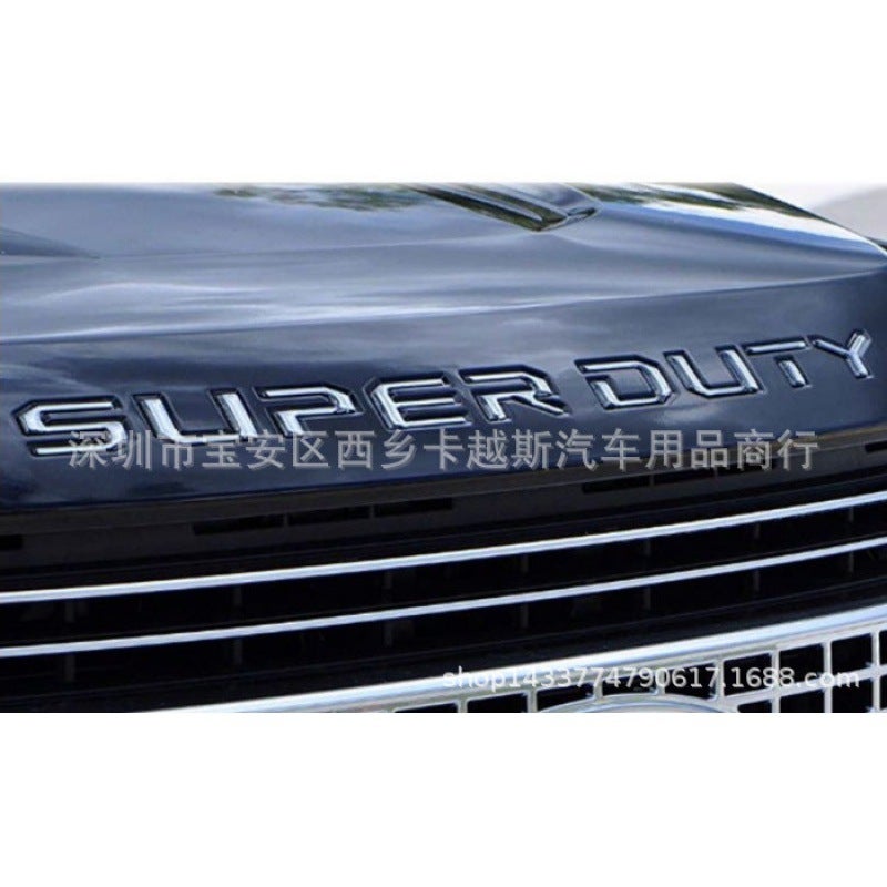 Generic Applicable to 17-20 Ford SUPERDUTY engine hood modified car labeling ABS 3D car logo Sub-Black