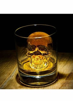 Y&D 3D Skull Flexible Silicone Ice Cube Mold Tray, Makes Four Giant Skulls, Round Maker, Black- Pack of 1  - Image 4