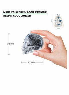 Y&D 3D Skull Flexible Silicone Ice Cube Mold Tray, Makes Four Giant Skulls, Round Maker, Black- Pack of 1  - Image 3