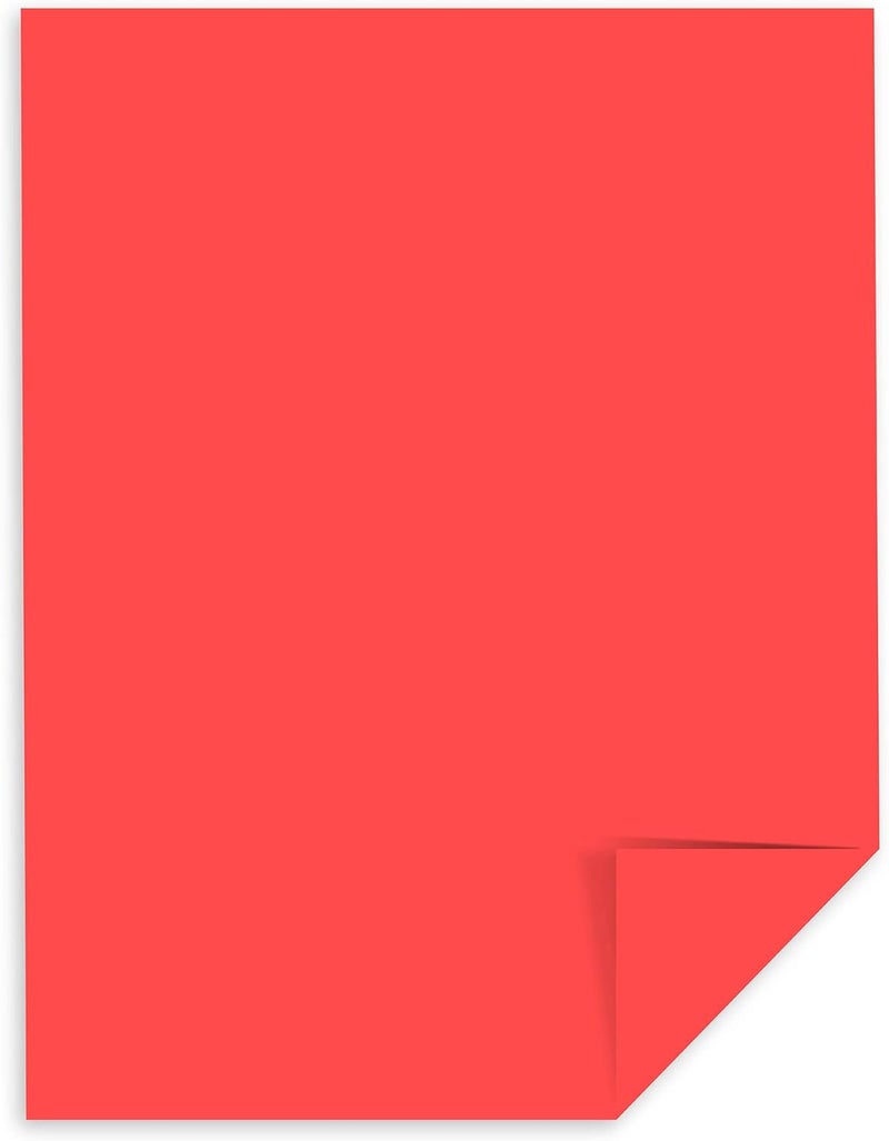 Astrobrights Neenah ® Bright Color Paper, Letter Size Paper, 24 Lb, FSC Certified, Rocket Red, Ream Of 500 Sheets - Image 2